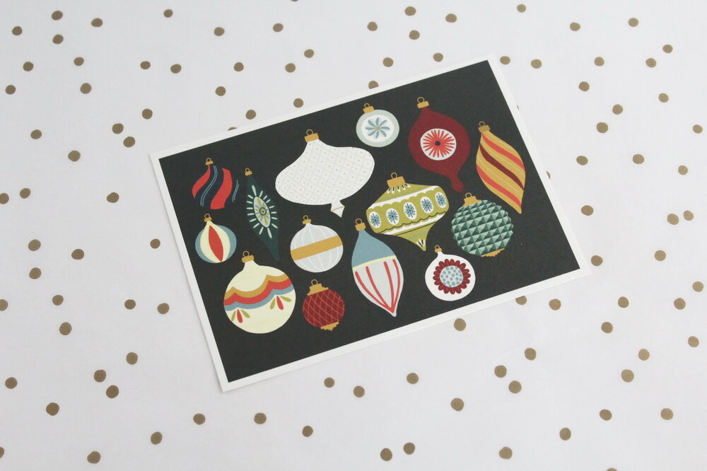 Kerstkaart-ballen/Ravelief