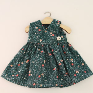 kleed groen met bloemetjes 