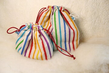 projectbag L - regenboogkleuren 