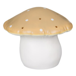 paddenstoellamp GROOT - mokka met witte stippen