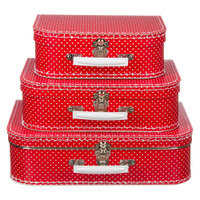 koffertje rood met stipjes 35cm