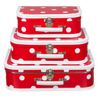 koffertje polkadot rood 30cm