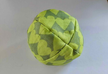 pittenzakje / groen met harten