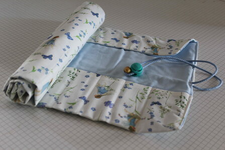 potloodrol bloemenkinderen blauw