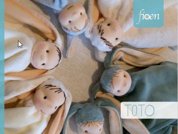 TOTO knuffelpopje / Materiaalpakket + Tutorial (boekje)